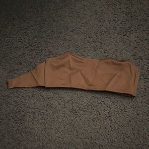 Brown Strapless Bandeau Top